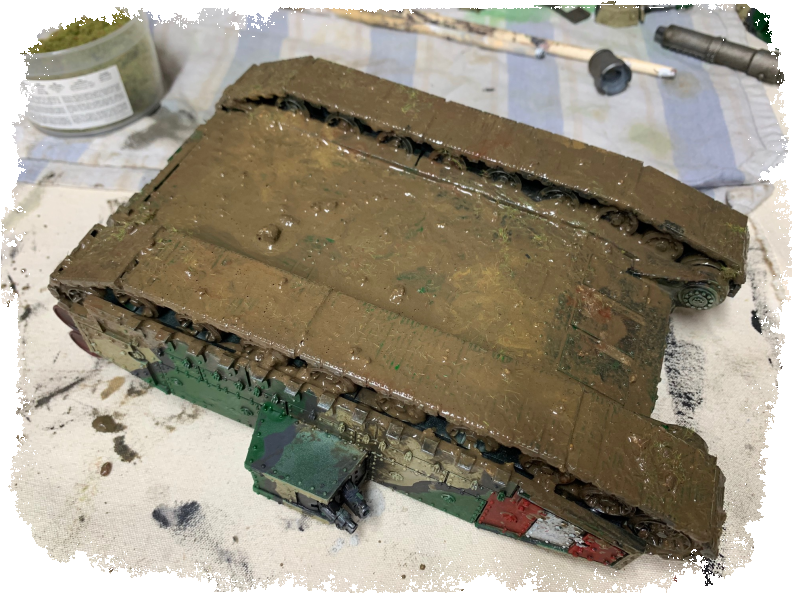 Muddy Military Tank Model