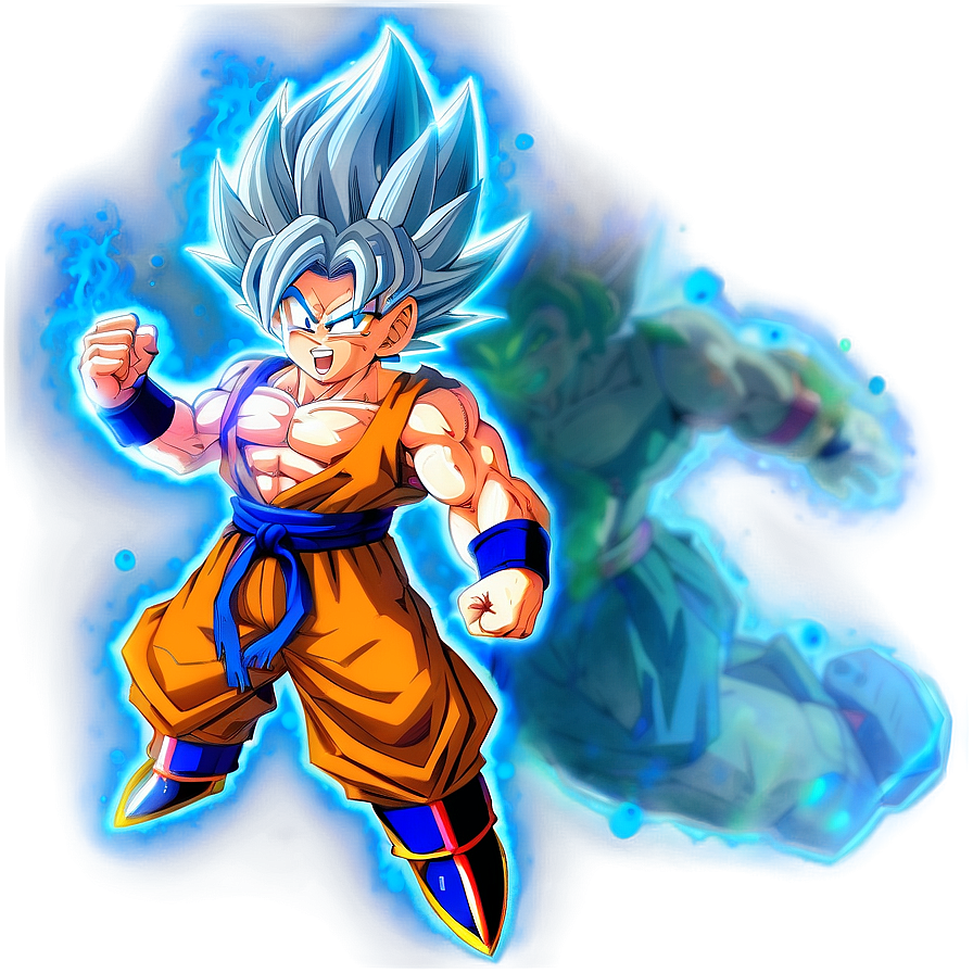 Mui Goku With Silver Aura Png 56