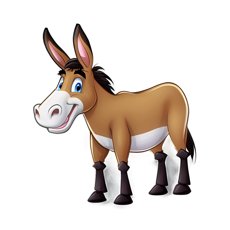 Mule In Cartoon Style Png 06292024