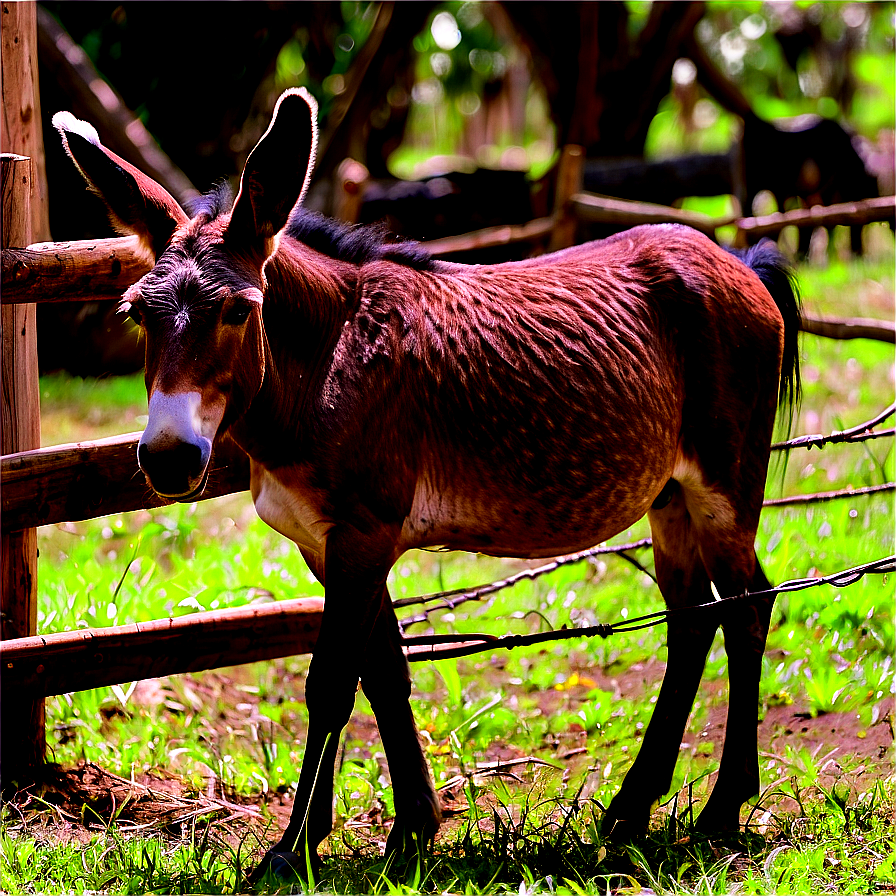 Mule In Farm Setting Png Ttl