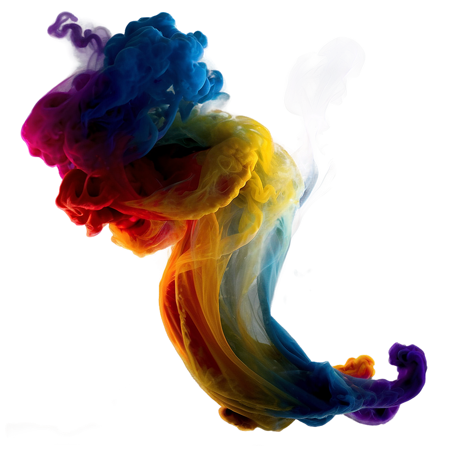 Multi-color Smoke Swirl Png 38