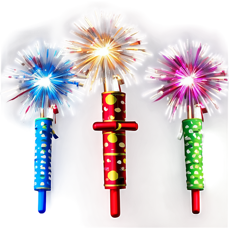 Multi-colored Firecrackers Png 3