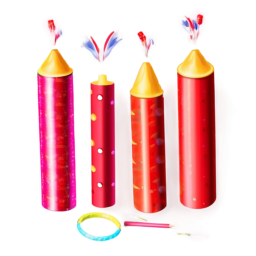 Multi-colored Firecrackers Png 59