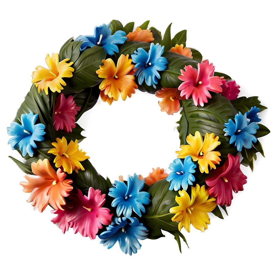 Multi-colored Hawaiian Lei Png 87