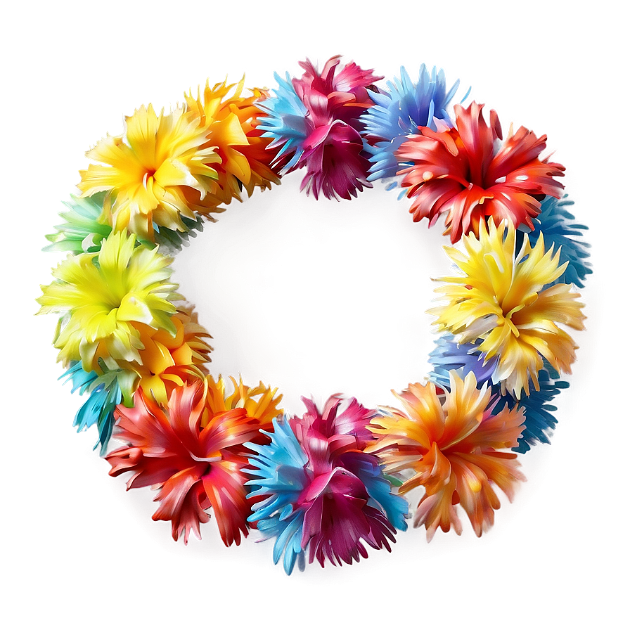 Multi-colored Hawaiian Lei Png Tcj