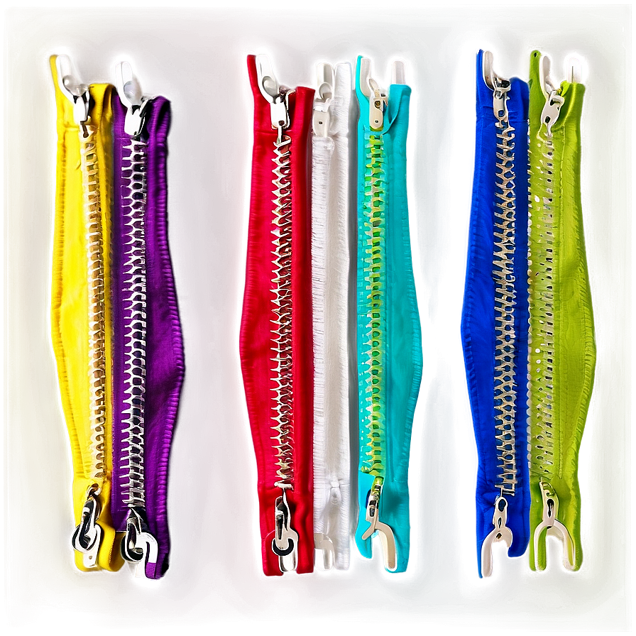 Multi-colored Zipper Array Png Jfa