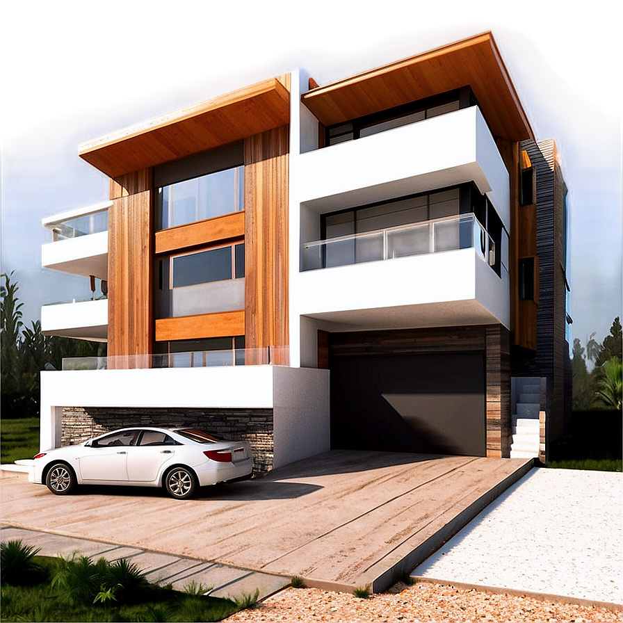 Multi-level Modern House Designs Png 47