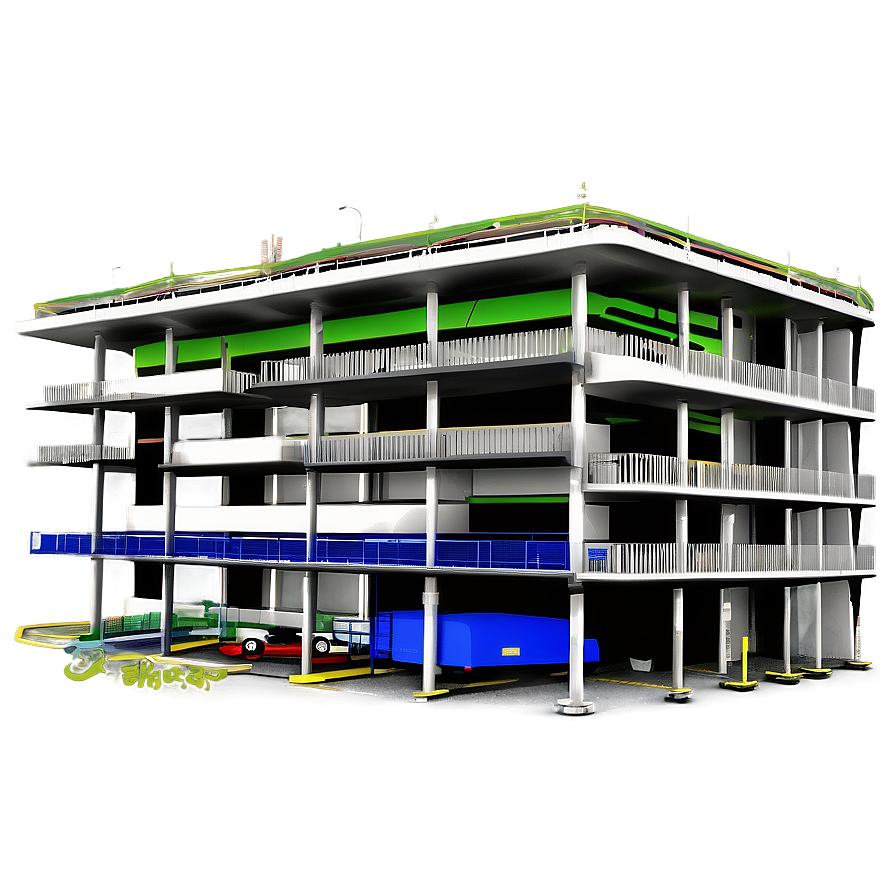 Multi-level Parking Garage Building Png 29