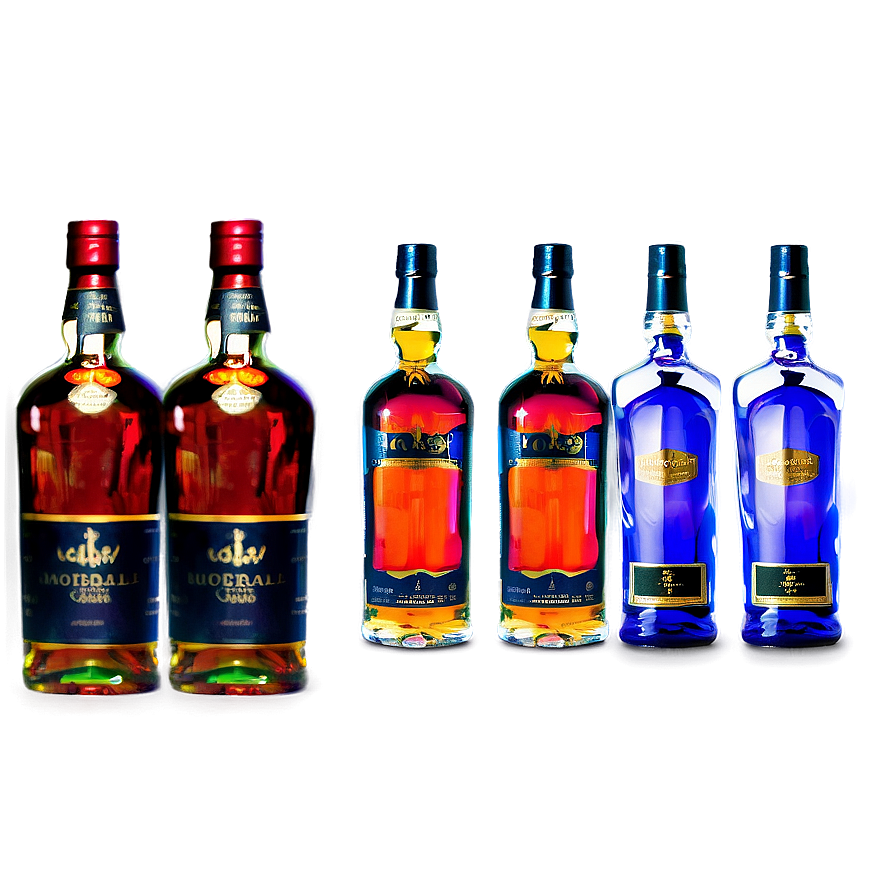 Multi-pack Liquor Bottle Set Png Usi38