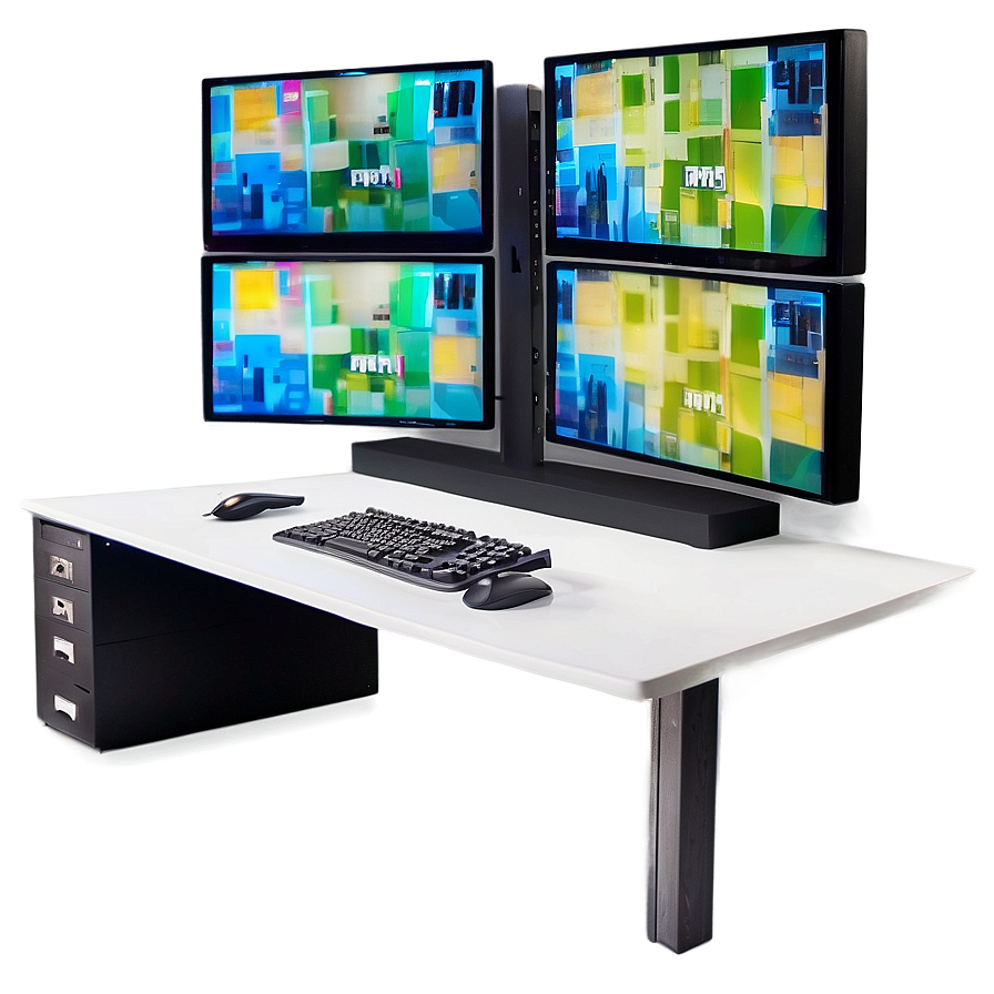 Multi-screen Workstation Png Mmt4