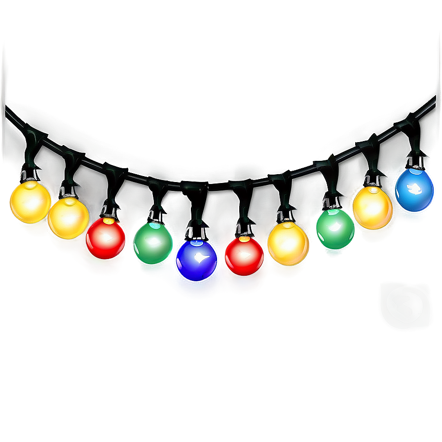 Multicolor Christmas String Lights Png Qpk89