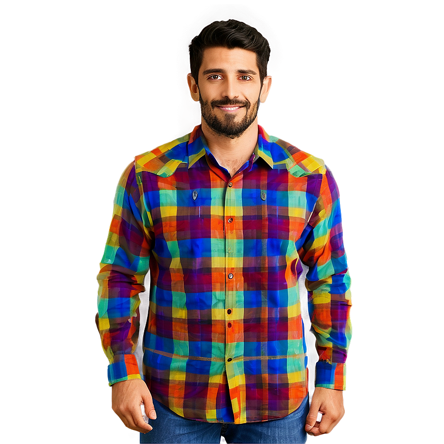 Multicolor Flannel Print Png 06212024