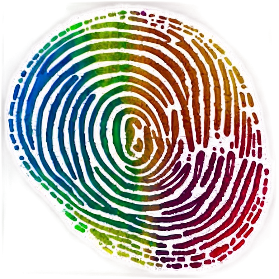 Multicolored Fingerprint Artwork Png Owp19