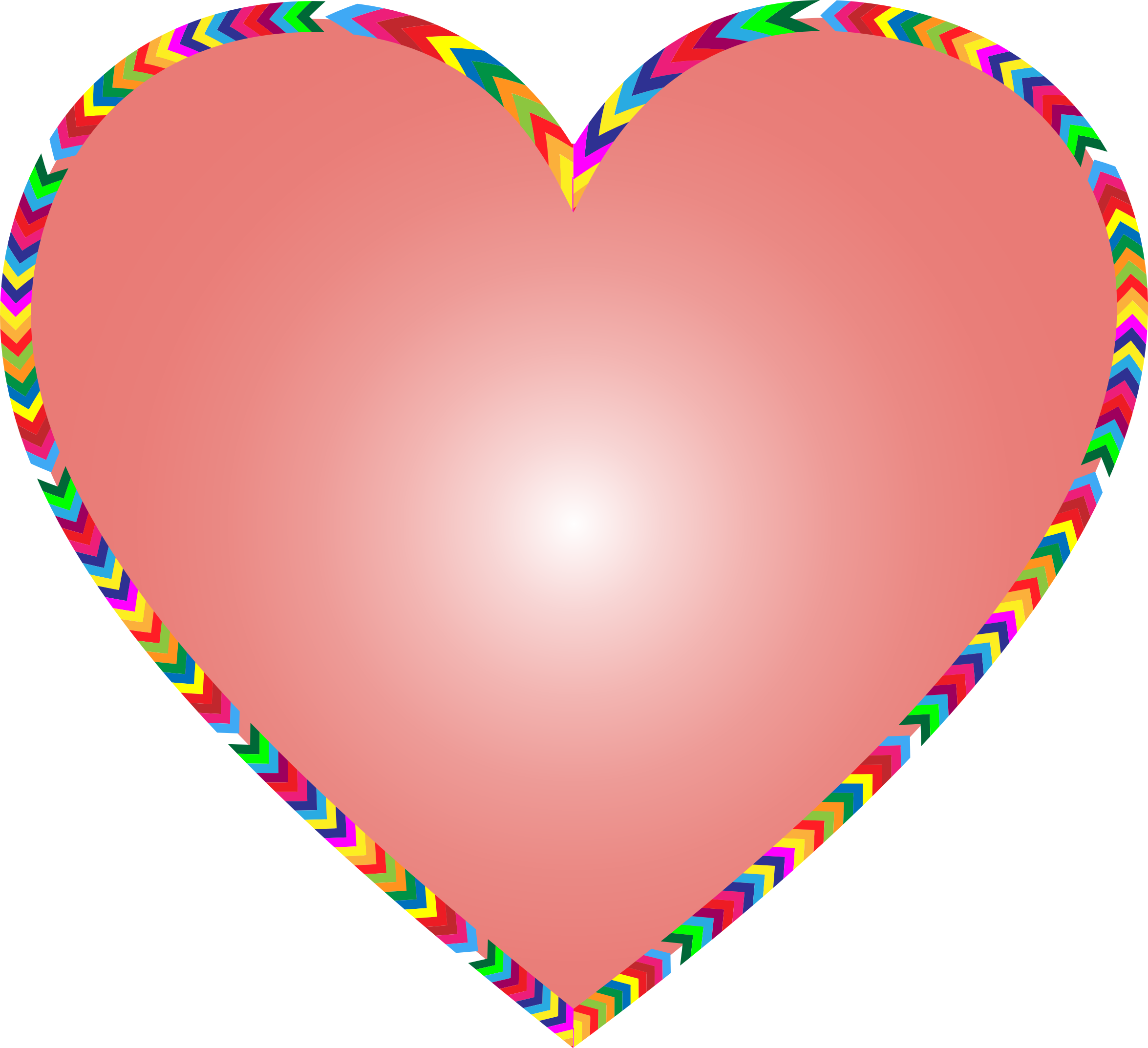 Multicolored Heart Border Graphic