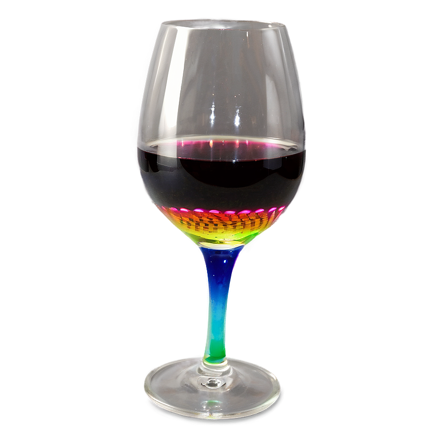 Multicolored Stem Wine Glasses Png Ipo