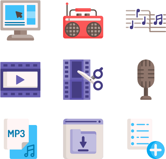 Multimedia Icons Set