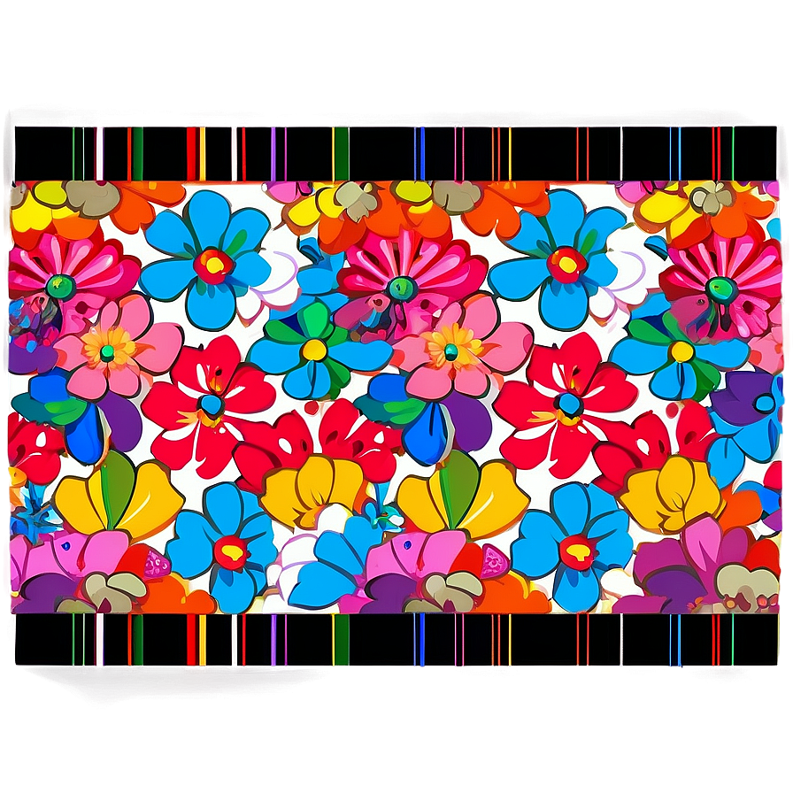 Murakami Flower Fabric Pattern Png Vao