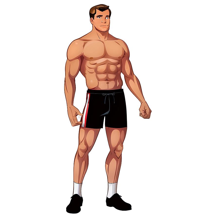 Muscle Man Illustration Png 06252024