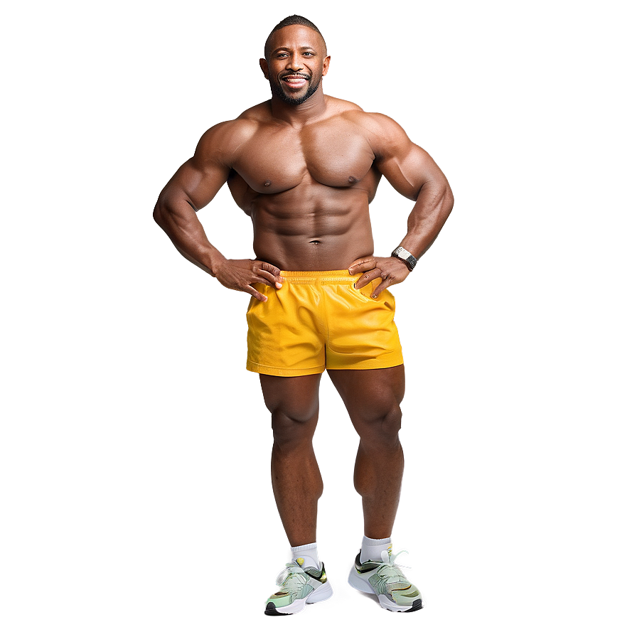 Muscle Man In Shorts Png Tvg55