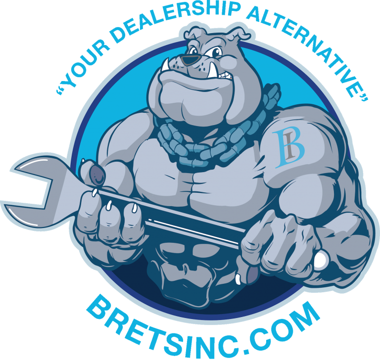 Muscled Bulldog Mechanic Logo