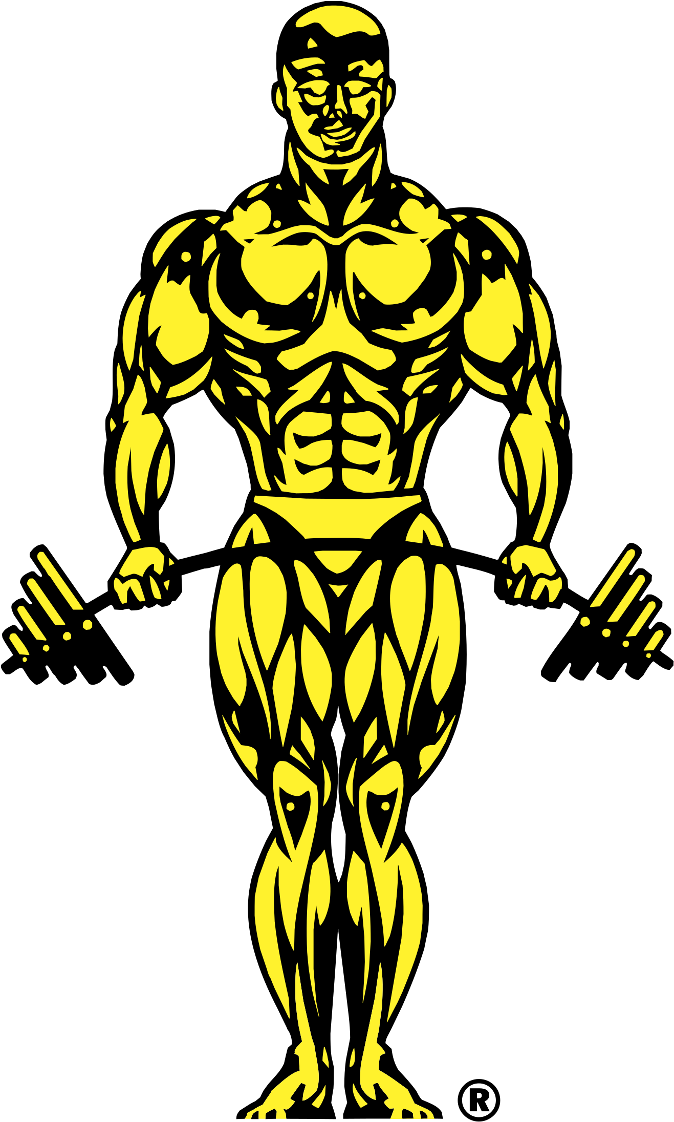 Muscular Figure Gym Logo