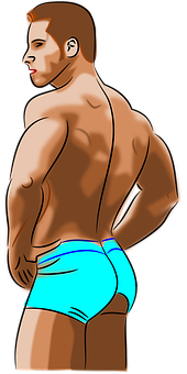 Muscular Man Illustration