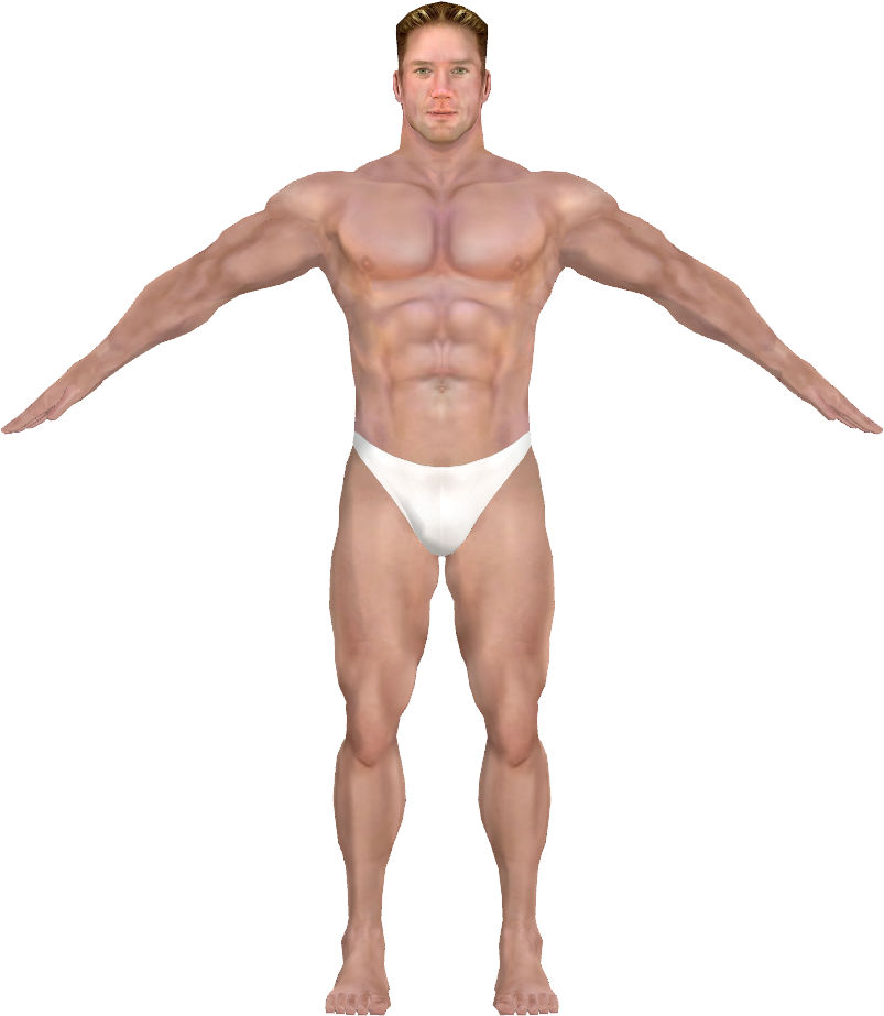 Muscular Man Posingin Underwear