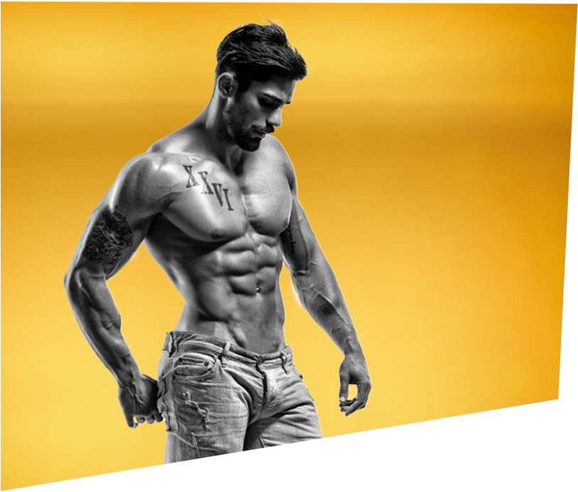 Muscular Man Showcasing Physique