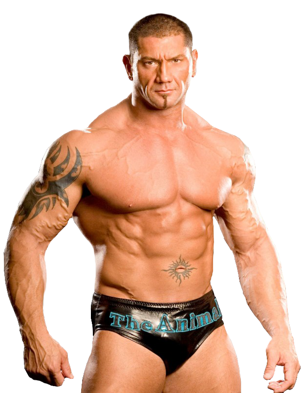 Muscular Wrestler Batista Pose