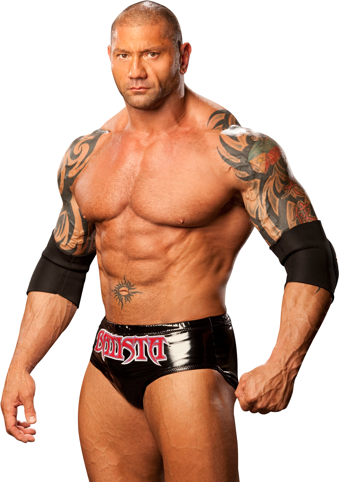 Muscular Wrestlerwith Tattoos