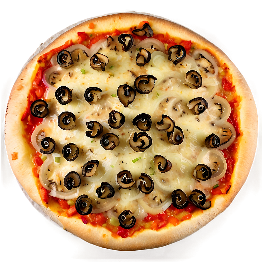 Mushroom And Onion Pizza Png Ejm