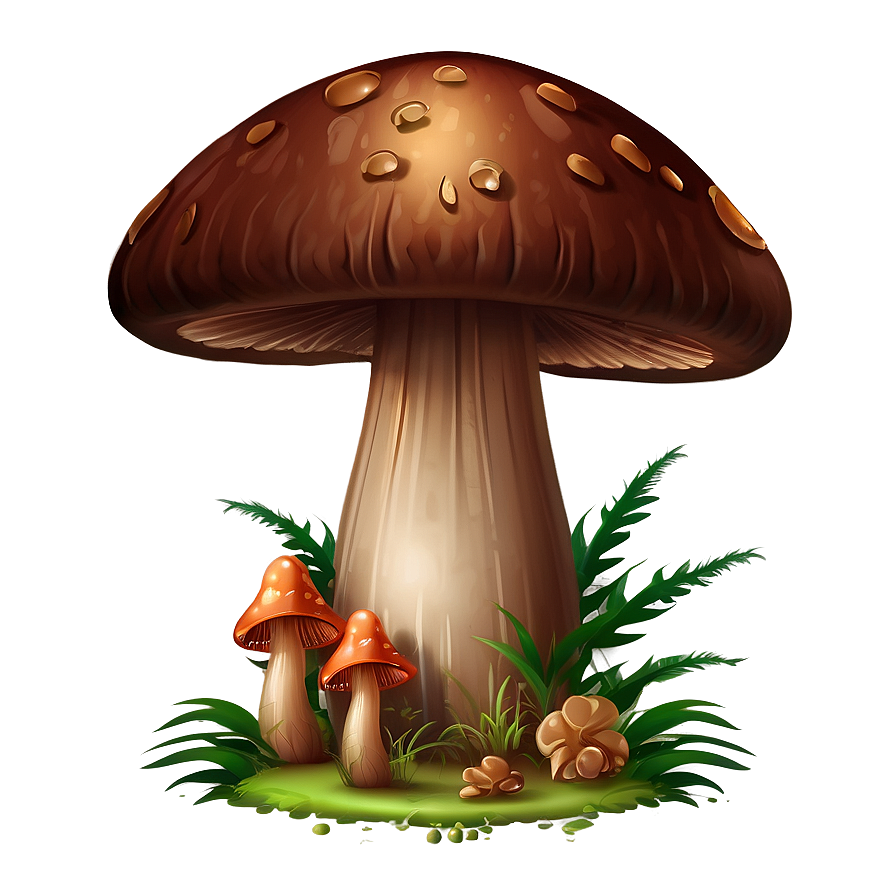 Mushroom Cartoon Scene Png Jsl57