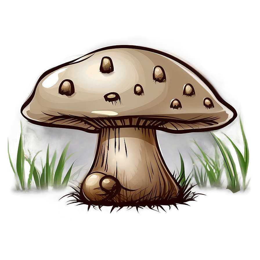 Mushroom Cartoon Sketch Png Iwk33