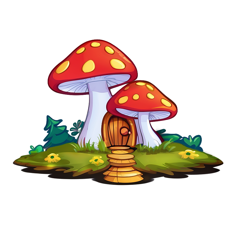 Mushroom House Cartoon Png 06272024