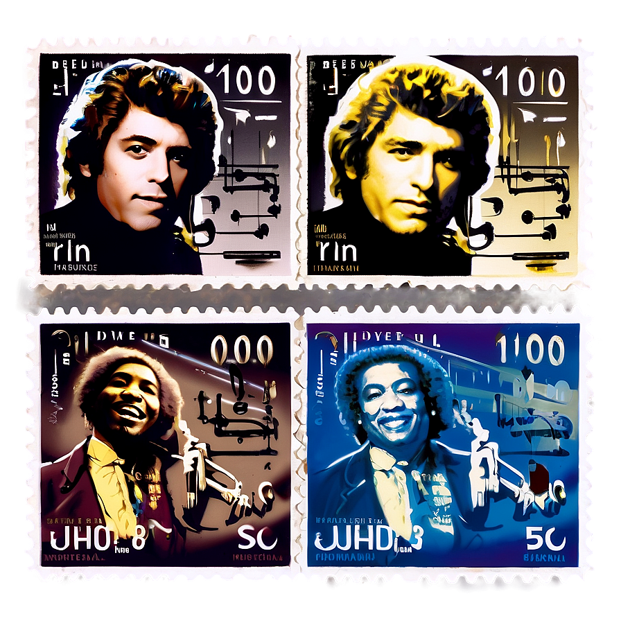 Music Legends Postage Stamp Png 06122024