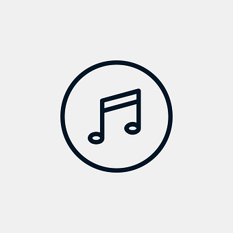 Music Note Icon Simple Design