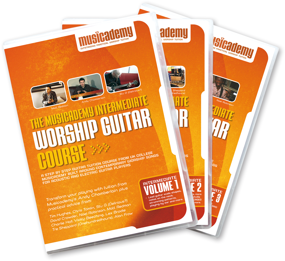 Musicademy Intermediate Worship Guitar Course D V Ds