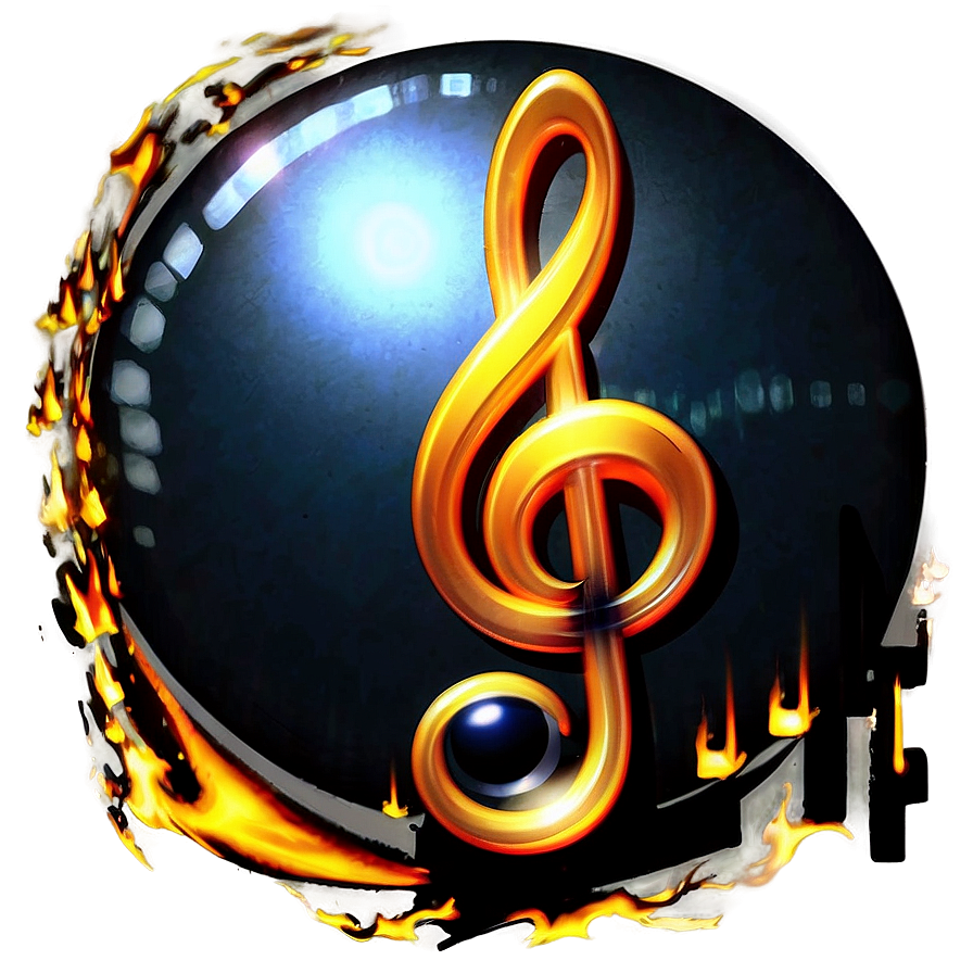 Musical Note On Fire Png Frc