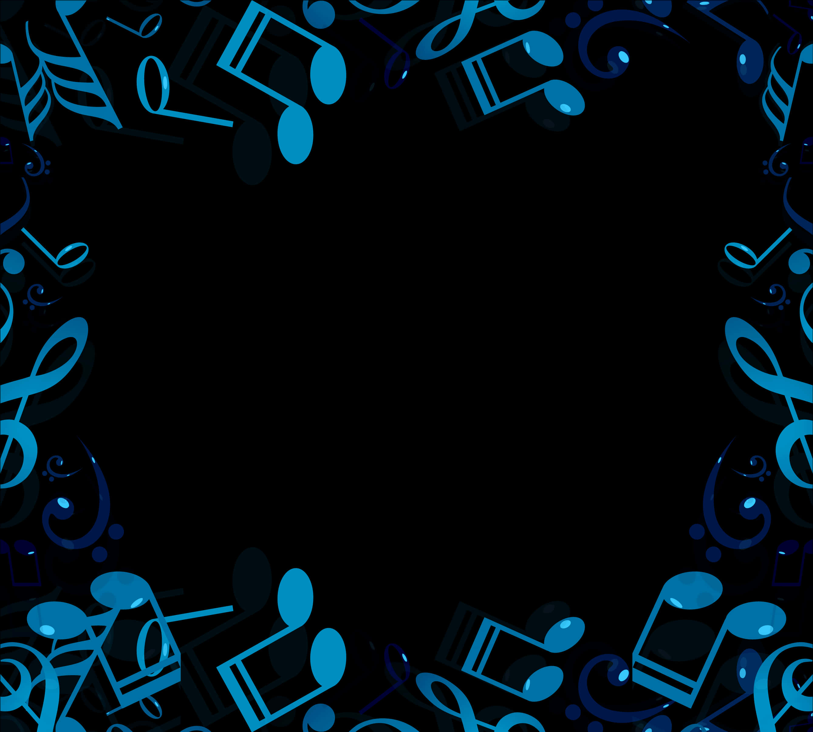 Musical Notes Frame Background