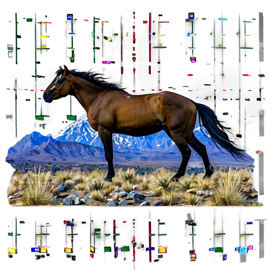 Mustang Horse With Mountain Backdrop Png 06262024