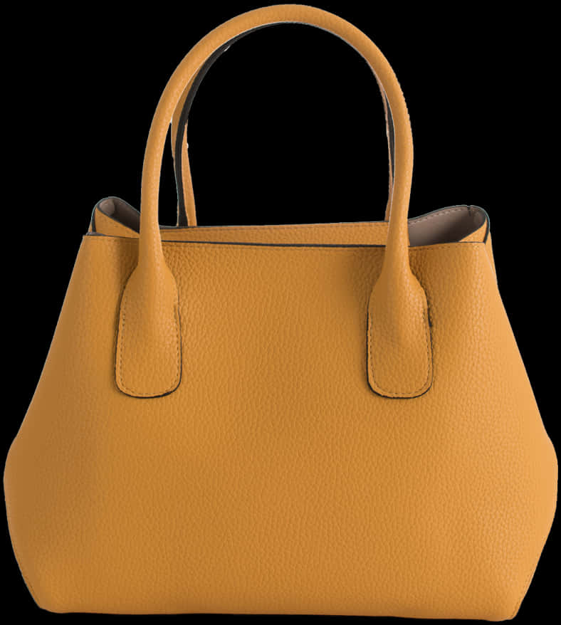 Mustard Yellow Leather Tote Bag