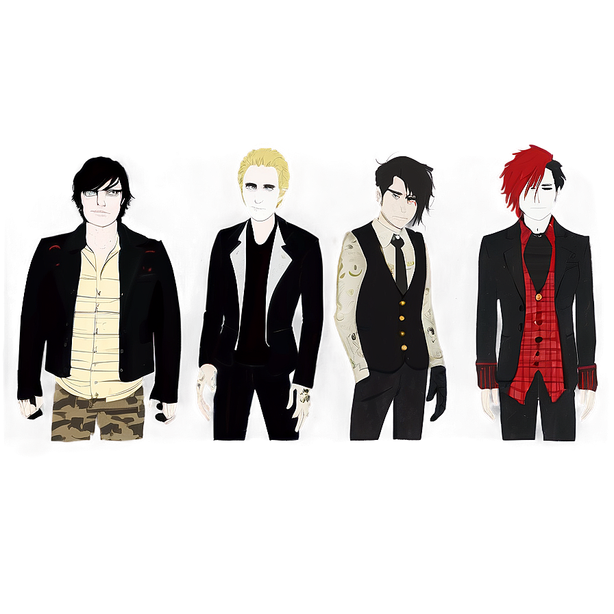 My Chemical Romance Animated Characters Png Xrd