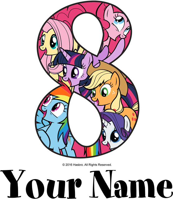 My Little Pony Number8 Personalized Birthday