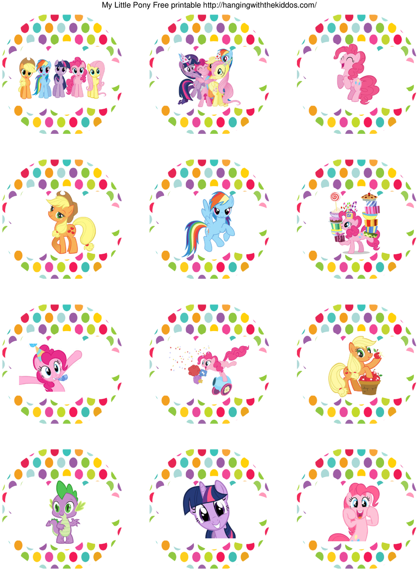 My Little Pony Printable Cupcake Toppers