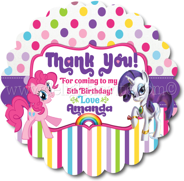 My Little Pony Thank You Card