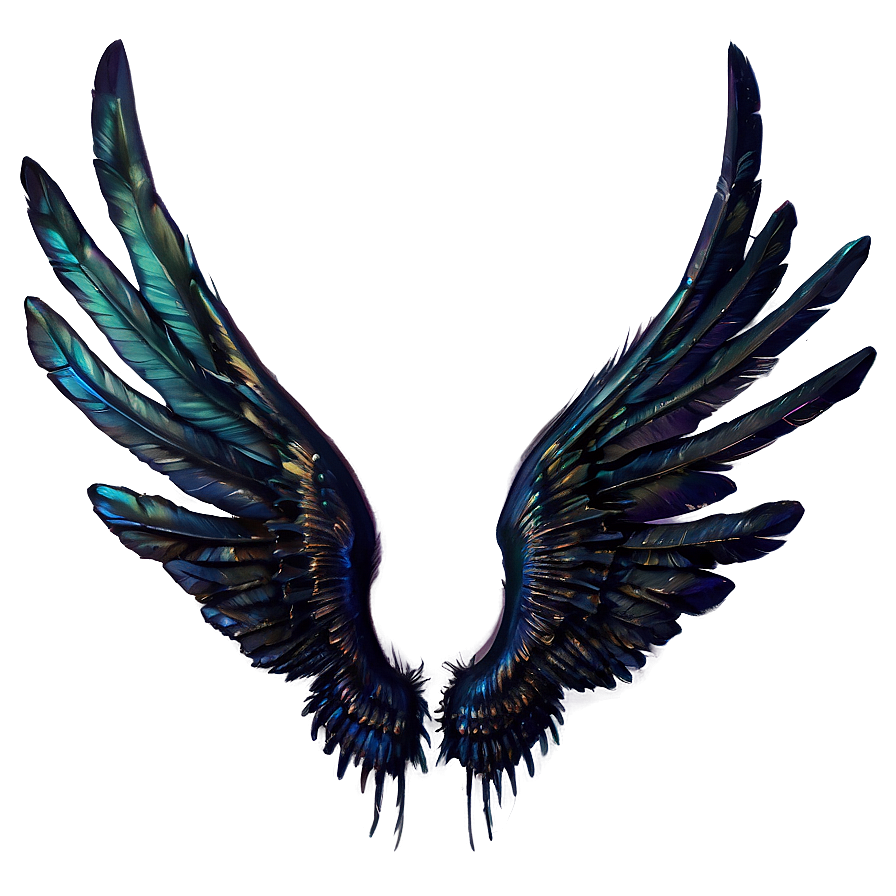 Mysterious Black Wings Art Png 18