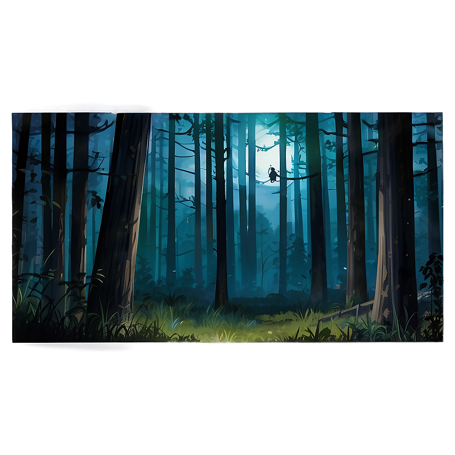 Mysterious Night Woods Png 65