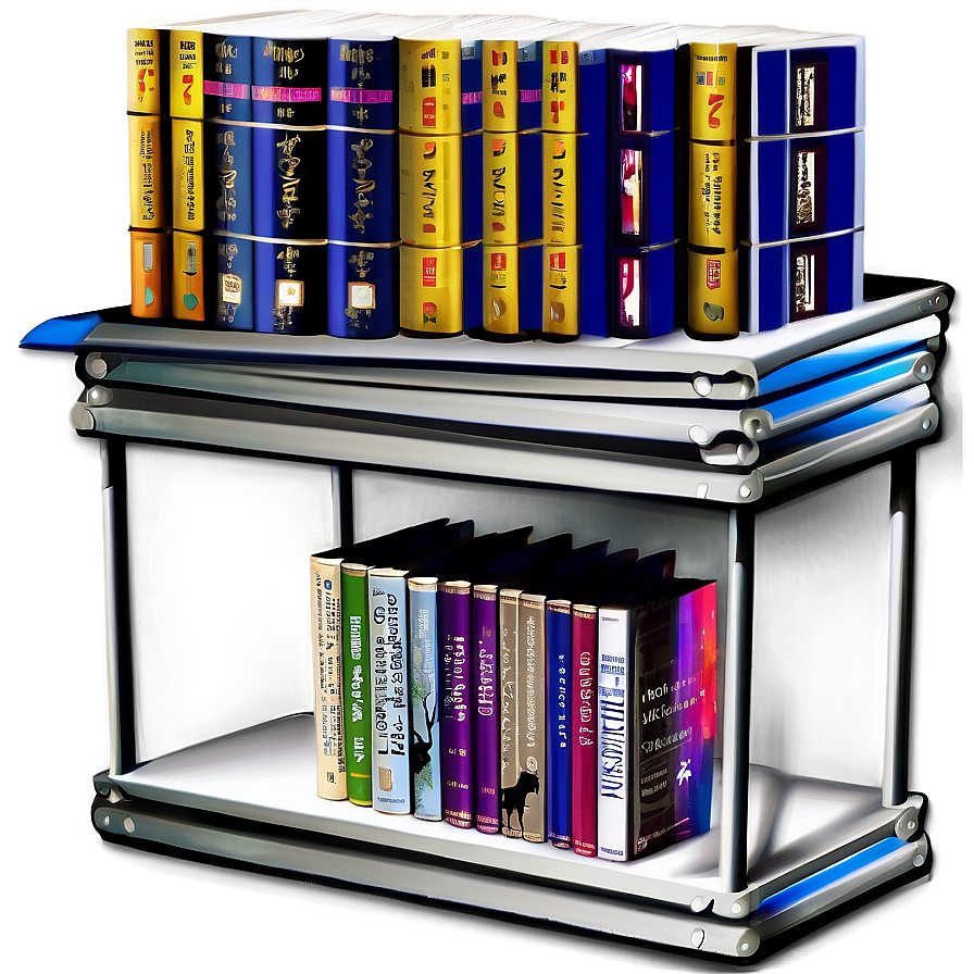 Mystery Books On Shelf Png 14