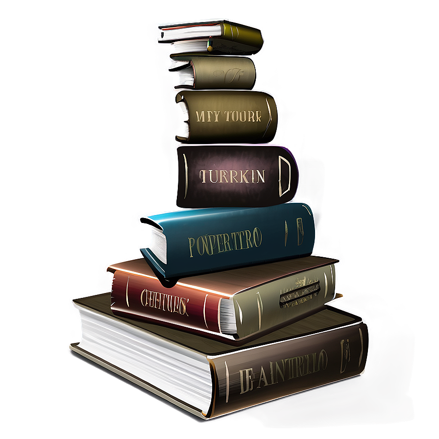 Mystery Books Stack Png Cqg