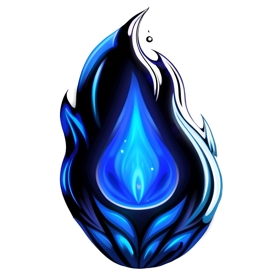 Mystic Blue Flame Graphic Png Rav30